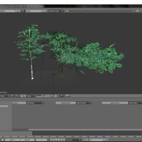 Animated Low Poly trees preview image